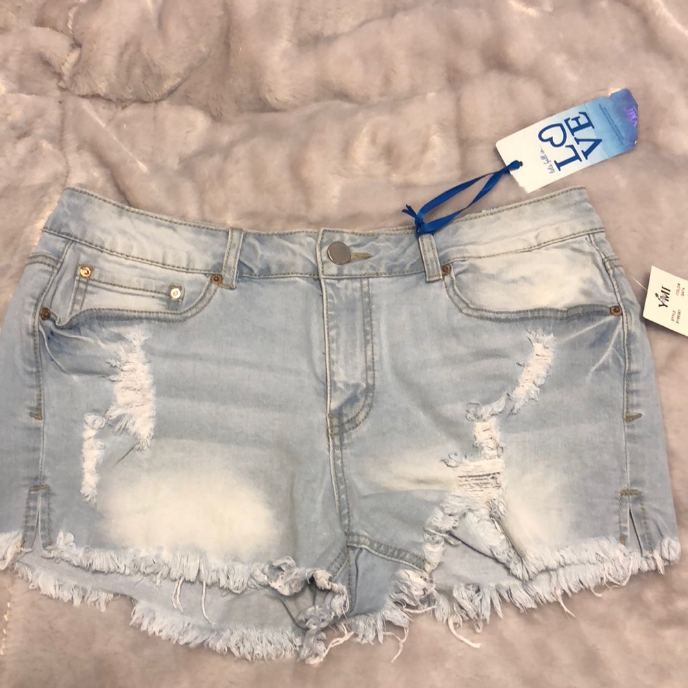 Light denim shorts